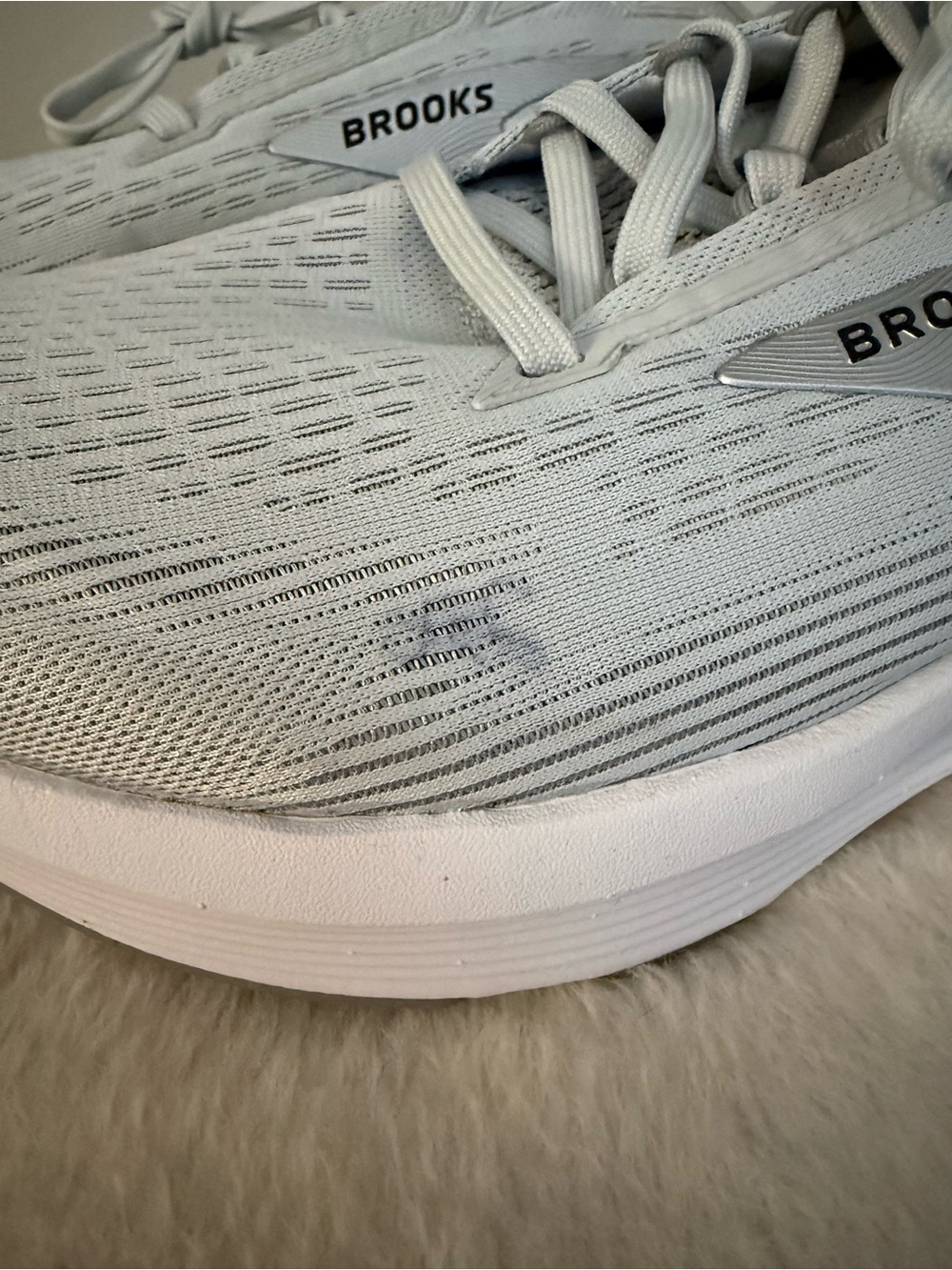 Brooks Light Gray and White Athletic Running Sneakers - Picture 6 of 11